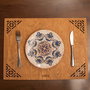 Hermia Juego de Salvamanteles Corpat - Walnut de 4 Piezas